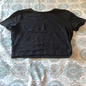 Woman Black Crop Top